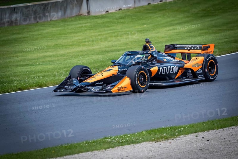 PATO OWARD (5) of Monterey, Mexico practices for the XPEL Grand Prix at Road America in Elkhart Lake, WI