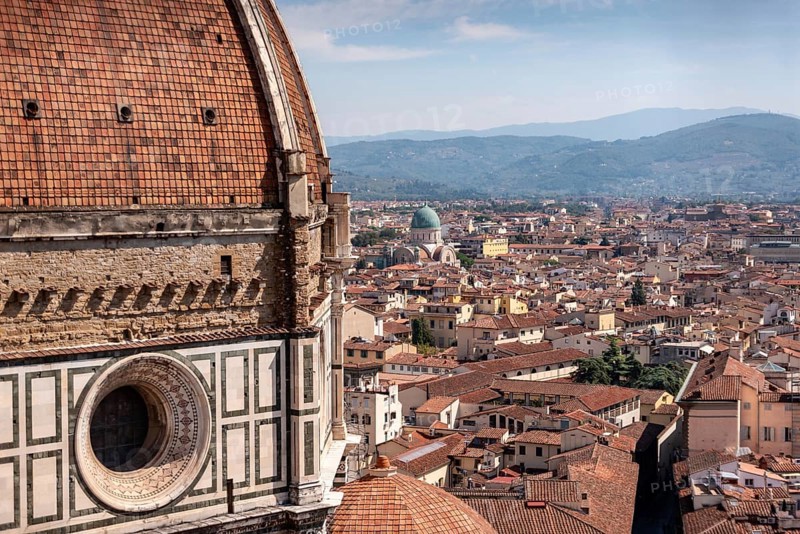 Neo-gothic facade of the renaissance cathedral Santa Maria del Fiore in Florence, Italy, Europe