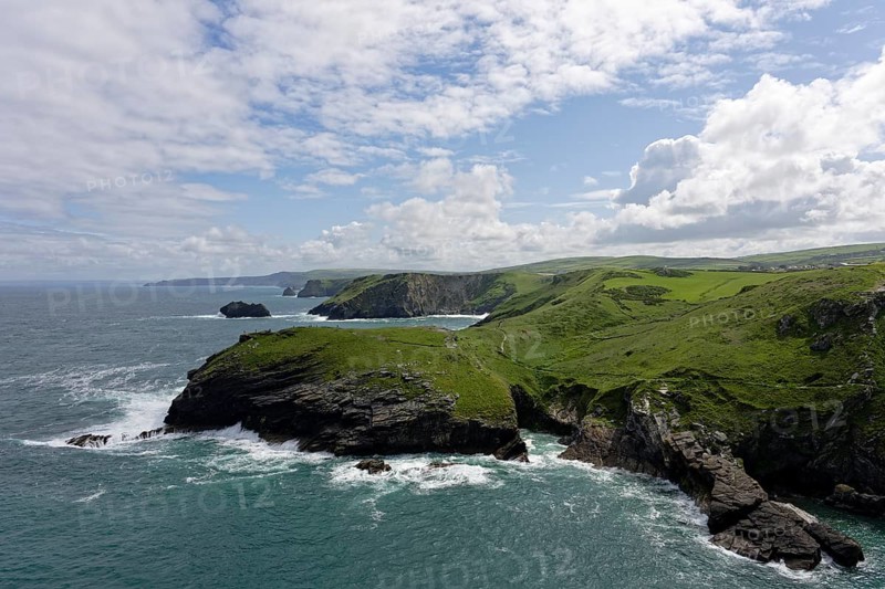 Coast, Coastal landscape, Tintagel Castle, Tintagel, England, Great Britain