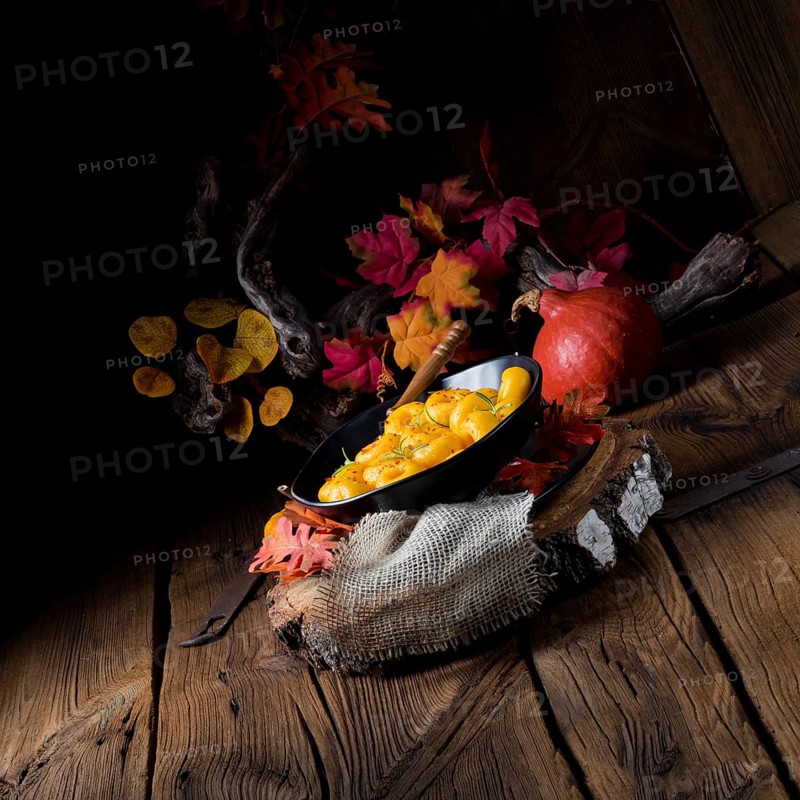 Delicious autumn dumplings with Hokkaido pumpkin puree