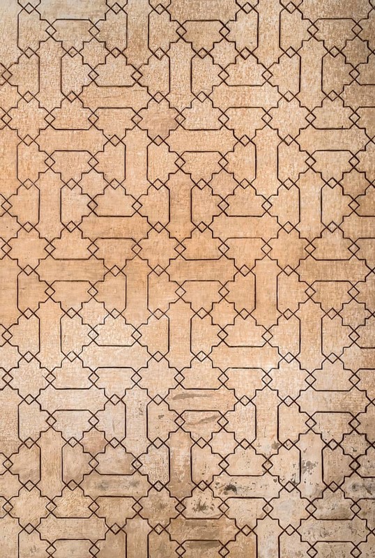Islamic ornaments on wall. Arab symbols