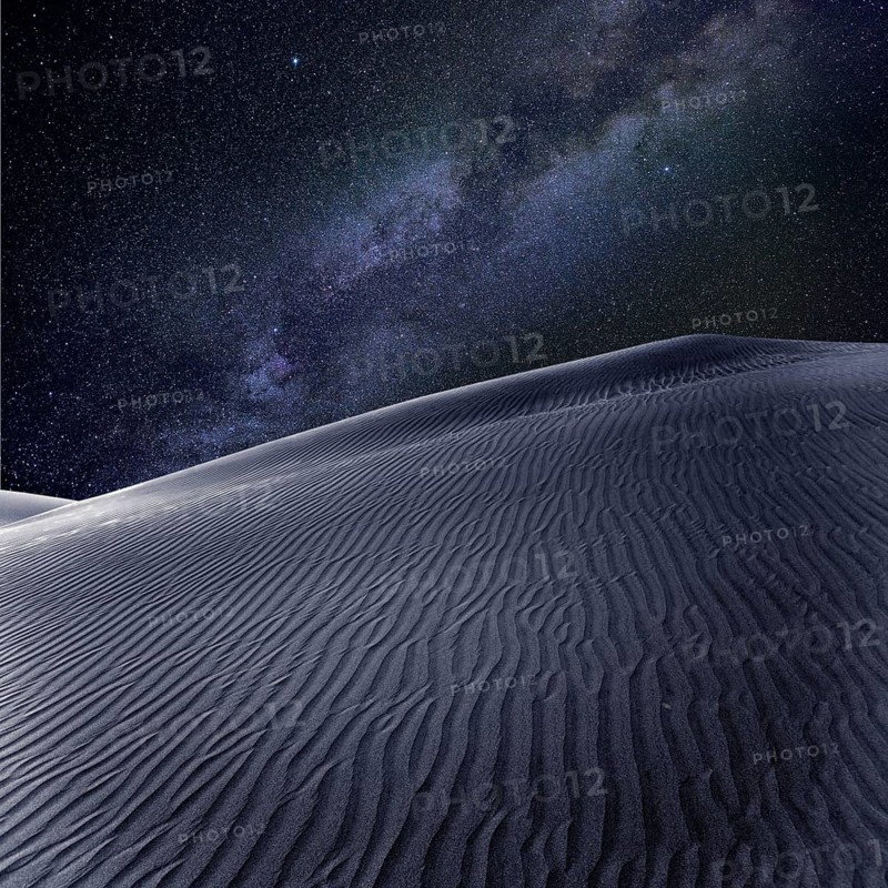 Desert sand dunes in Maspalomas night milky way stars in Gran Canaria photomount