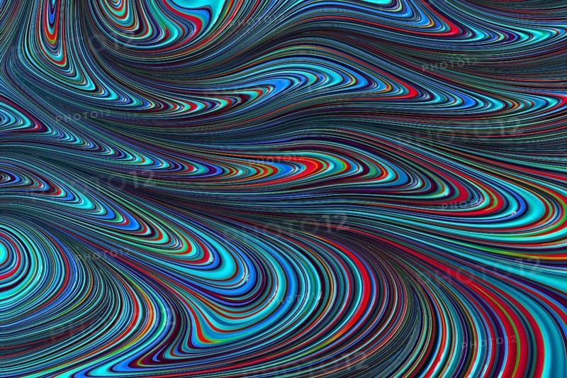 Abstract wavy background - computer-generated image. Fractal geometry: curved concentric waves like texture of marble or wing fantastic birds. For covers, web design, prints