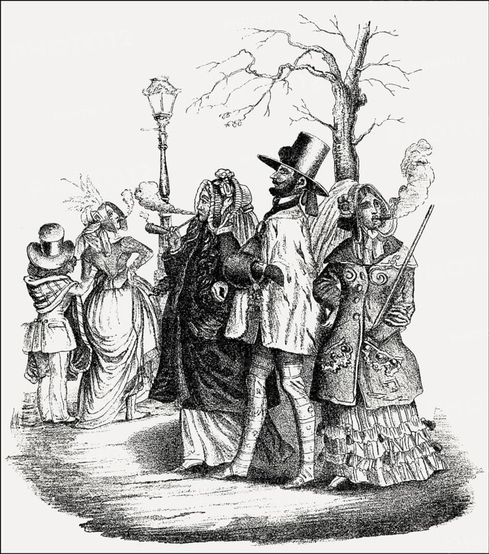 Caricature on female emancipation by J. J. Grandville, 1845