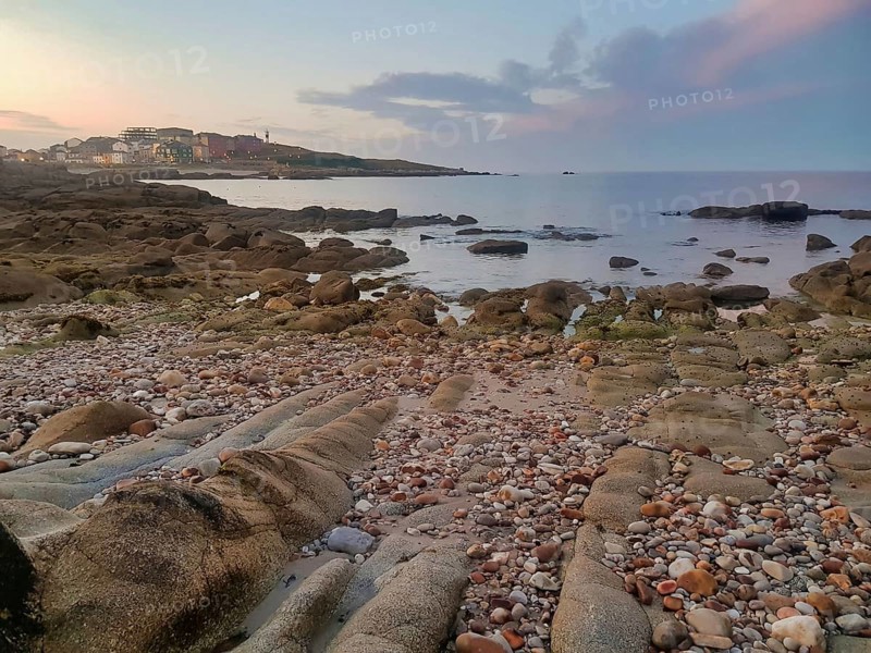 Beach at sunset, photo as a background, digital image