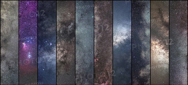 Space collage. Astronomy collage. Astrophotography collage. universe. Long exposure photography