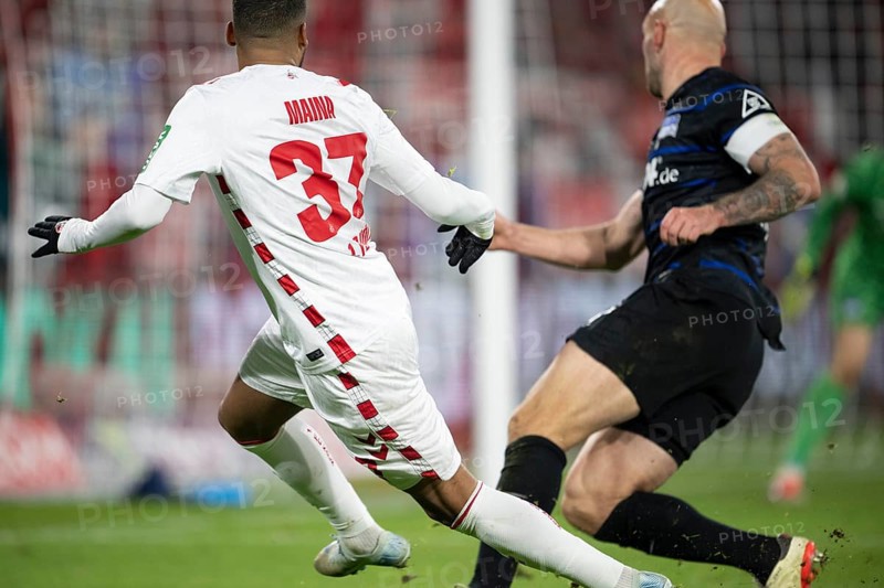BEAUTIFUL SPORTS/ (DFL/DFB REGULATIONS PROHIBIT ANY USE OF PHOTOGRAPHS AS IMAGE SEQUENCES AND/OR QUASI-VIDEO) Cologne, RheinEnergieStadion, North Rhine-Westphalia, Linton Maina (1.FC Köln, Midfield, #37), DFB-Pokal 1.FC Köln, Hertha BSC on 04.12.2024 at RheinEnergieStadion in Cologne Germany