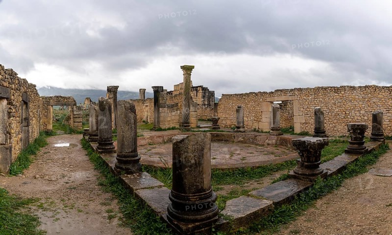 Volubilis, Morocco, 3 March, 2024: view of the Roman city ruins of Volubilis near Meknes in northern Morocco, Africa