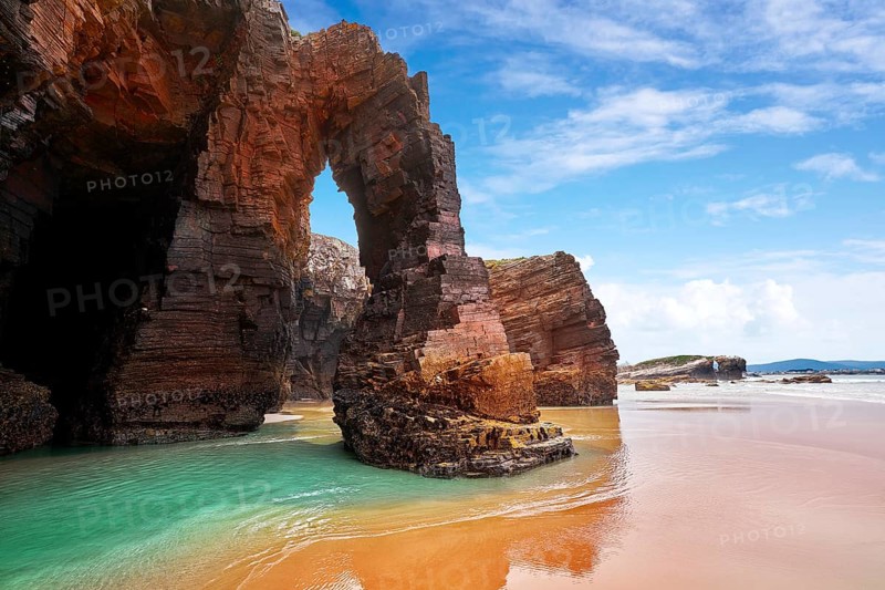 Playa las catedrales Catedrais beach in Ribadeo Galicia of Lugo Spain