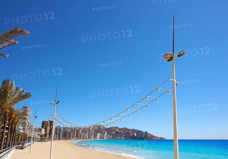 Benidorm Levante beach in Alicante Mediterranean of Spain
