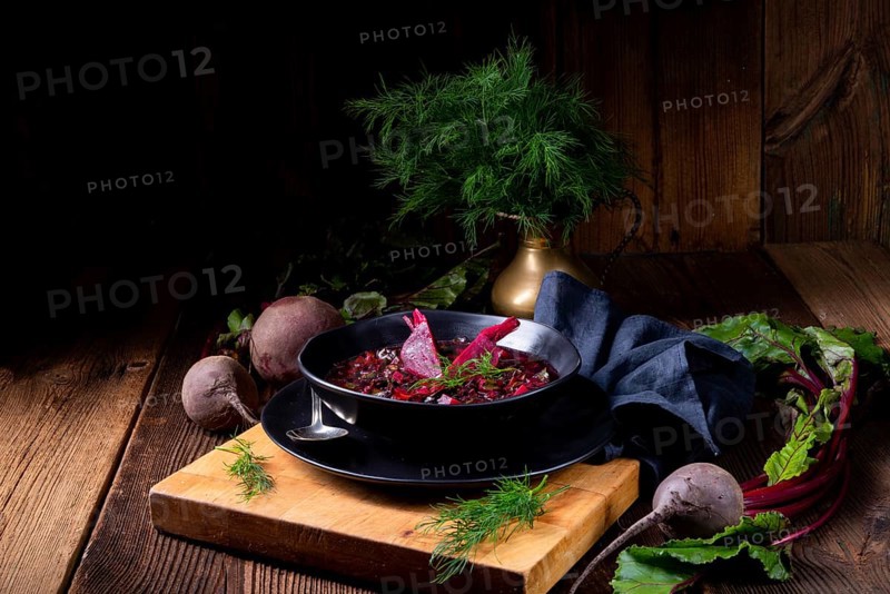 Delicious Russian-style beetroot soup