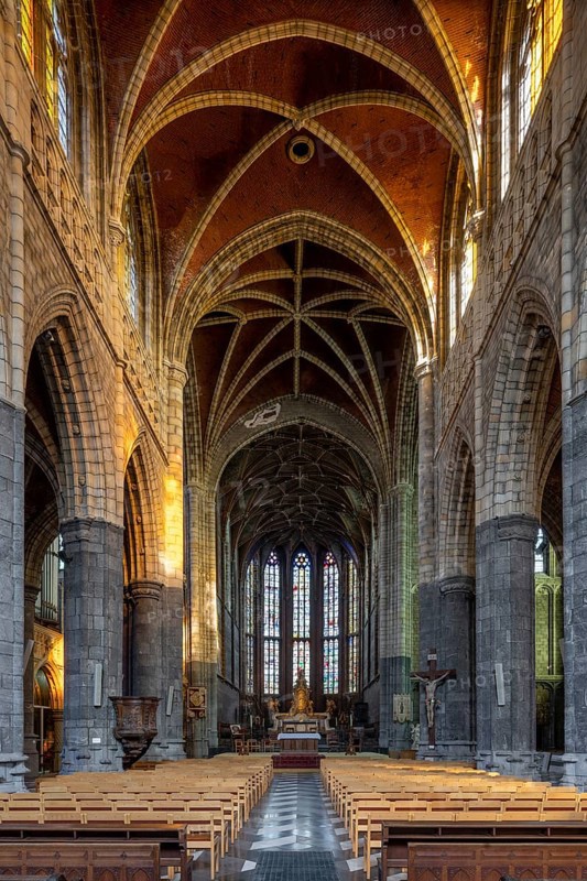 Liège, Liege, Basilica of St Martin (Basilique Saint-Martin), view to the east