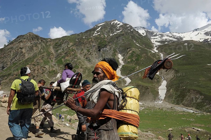 Pilgrim, amarnath yatra, jammu Kashmir, india, asia