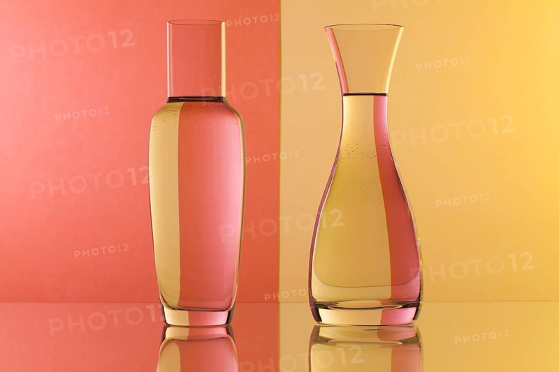 Glasses of water on the glass table