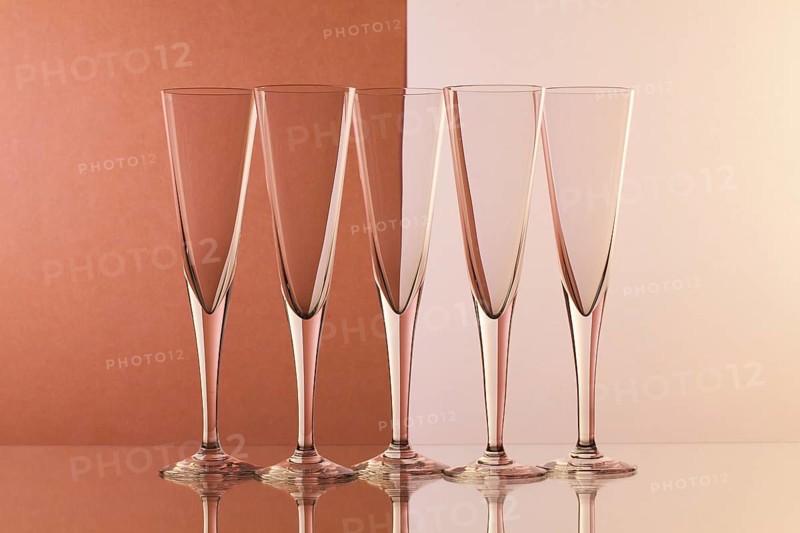Glasses of water on the glass table
