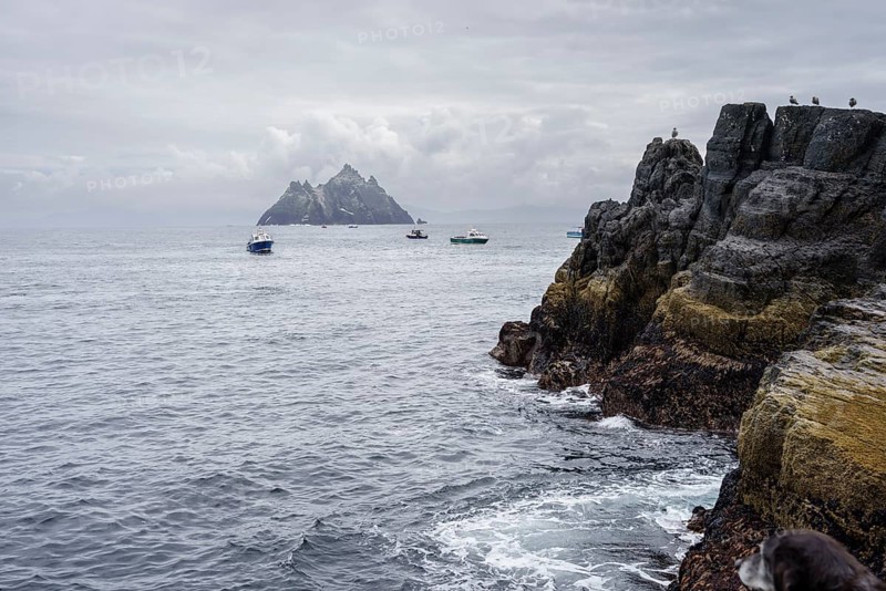Visitor disembarkation port, Skellig Michael island, Mainistir Fhionáin (St. Fionan?s Monastery), county Kerry, Ireland, United Kingdom, Europe