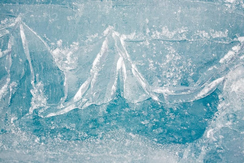 Closeup texture of Baikal ice