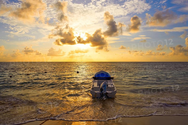 Riviera Maya sunrise in Caribbean Mayan Mexico