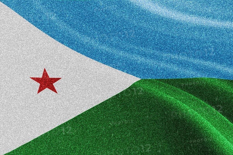 Djibouti glitter flag, national flag, glittering flag sparkle background