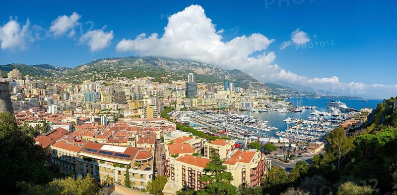 High angle view on Port Hercules in Monaco