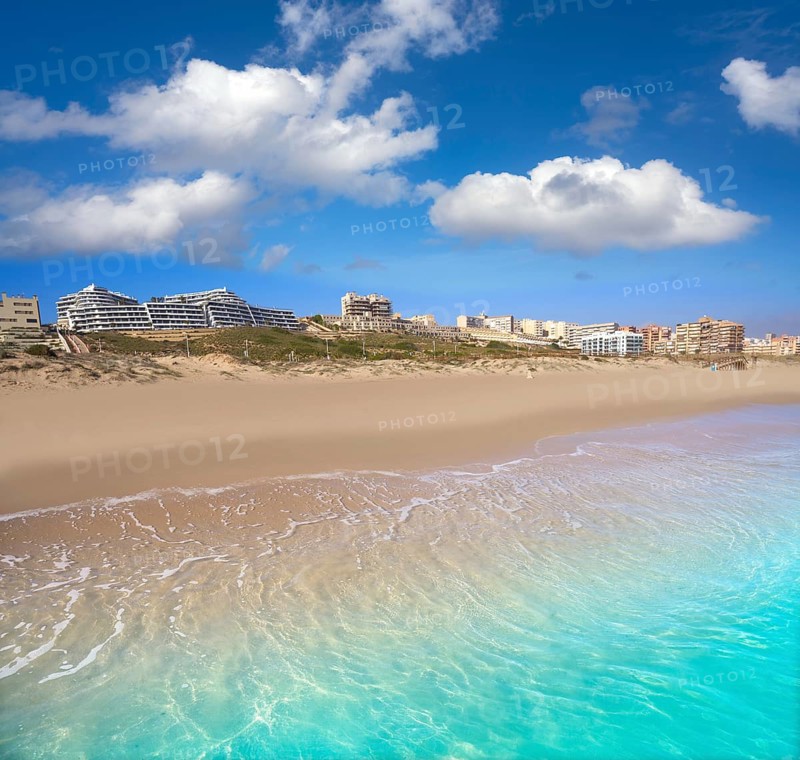 Arenals del Sol Beach in Elche Elx of Alicante in Costa Blanca at Spain