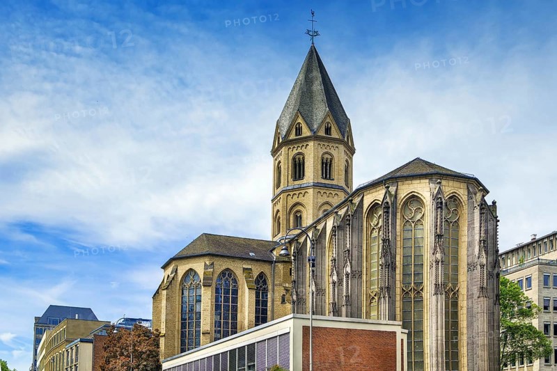 St. Andrew is a 10th-century Romanesque church located in the old town of Cologne, Germany, Europe