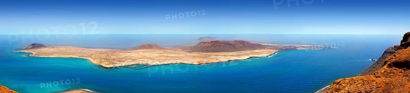 Lanzarote Mirador del rio La graciosa island panoramic in Canary Islands