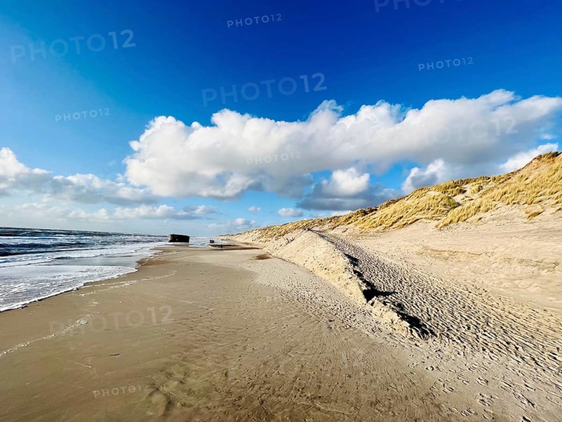 Sandy beach beach on the Danish North Sea