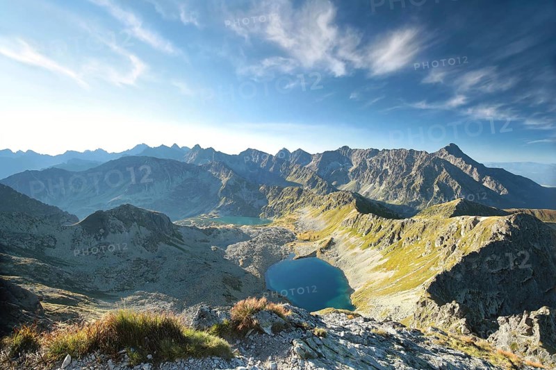 Valley of Five Ponds in the Tatra Mountains at sunrise, Poland, Europe