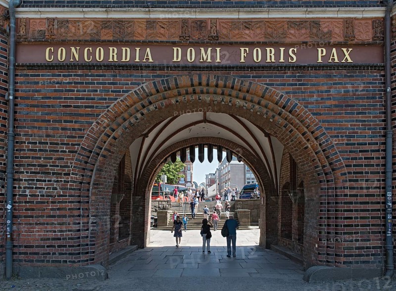 Holsten gate (holstentor), a city gate in the center of luebeck