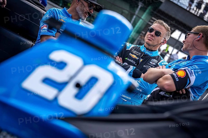 ED CARPENTER (20) of Indianapolis, Indiana prepares to qualify for the 108th Running of the Indianapolis 500 at the Indianapolis Motor Speedway in Speedway, IN