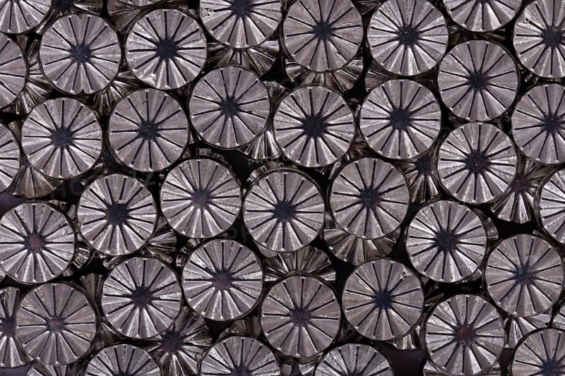 Silver beads close-up on a background