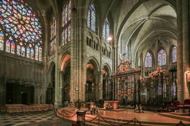 Saint-Etienne Cathedral, first Gothic cathedral, Sens, Burgundy, Yonne department, Bourgogne-Franche-Comte region, France, Europe