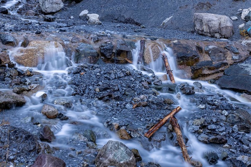 Small rapids on the Schiabach, Parsenn, Davos, Graubünden, Switzerland, Europe