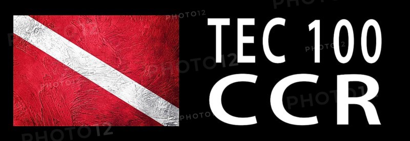 Tec 100 CCR, Diver Down Flag, Scuba flag, Scuba Diving