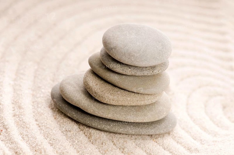 Zen. Stone and sand, poland