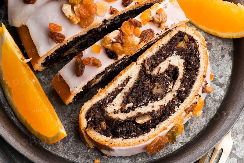 Poppy seed rolls, dessert for christmas