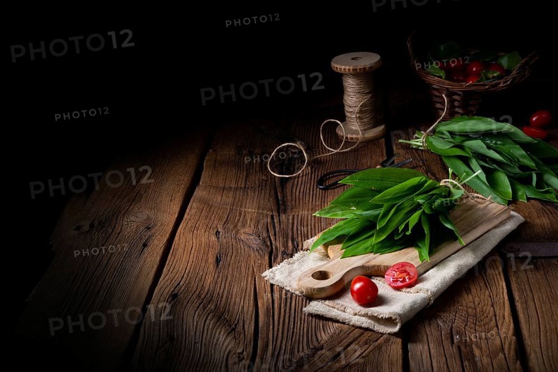 Allium ursinum fresh wild garlic with many valuable vitamins