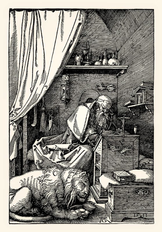 Saint Jerome, St. Hieronymus, by Albrecht Dürer, 1511, digitally restored