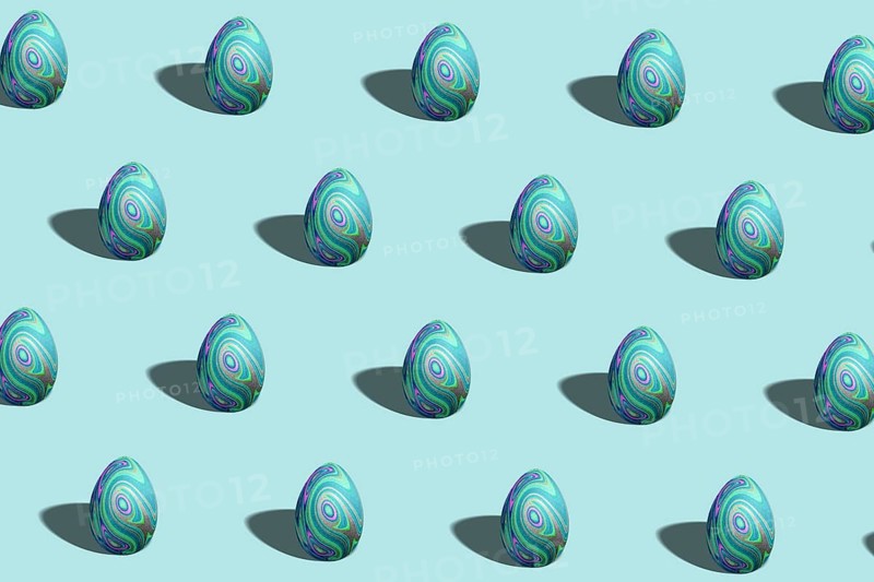 Colorful Easter egg pattern made, Happy Easter, Minimal Easter concept