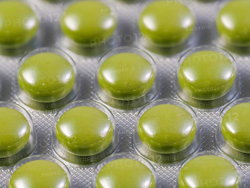 Closeup of a blister pack with pills