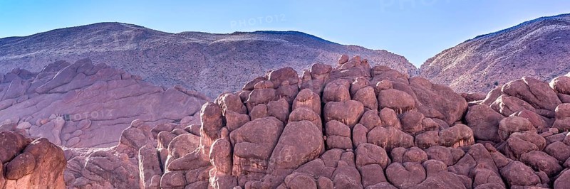 Dades Gorge is a beautiful road between the Atlas Mountains in Morocco, Africa. Web banner in panoramic view