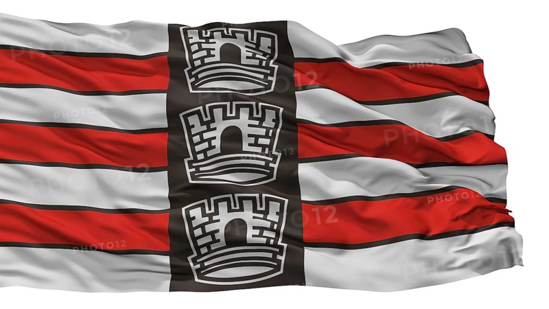 Joao Pessoa City Flag, Country Brasil, Isolated On White Background