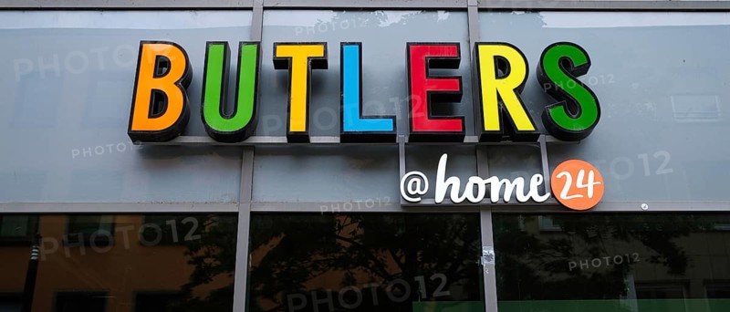 Butlers home24 brand lettering, Cologne, Germany, Europe