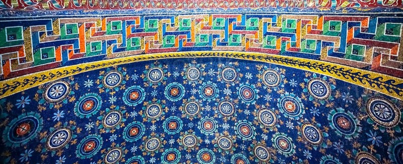 RAVENNA, ITALY, CIRCA AUGUST 2020: historic byzantine mosaic in Saint Vitale Basilica