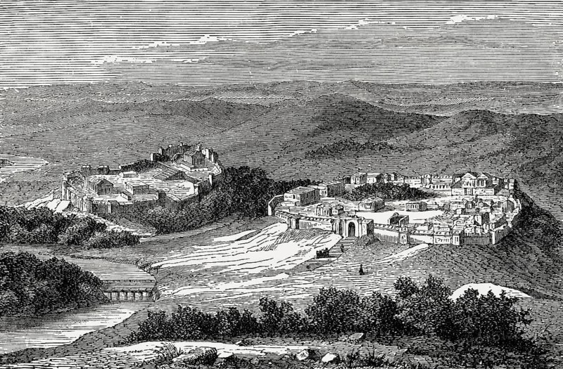 First settlements at Palatine Hill, foundation of ancient Rome, Italy, Reconstruction, Europe