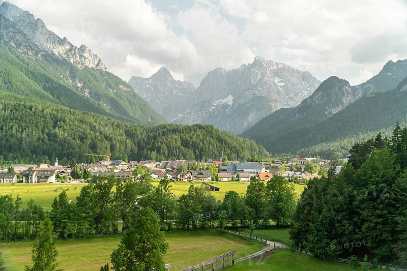 Mountain landscape next to Kranjska Gora in Slovenia