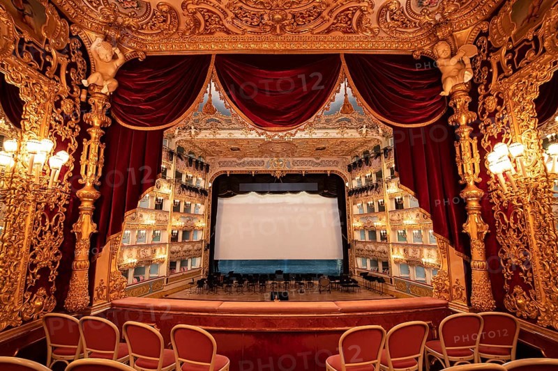 Interior view, theatre, Teatro La Fenice, Venice, Veneto, Italy, Europe