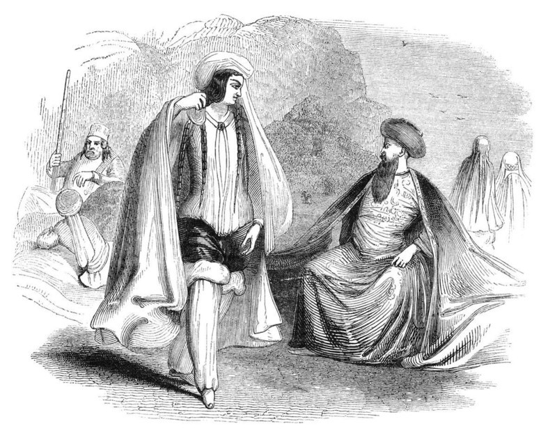 Afghans. Engraving from The Penny Magazine, november 1843