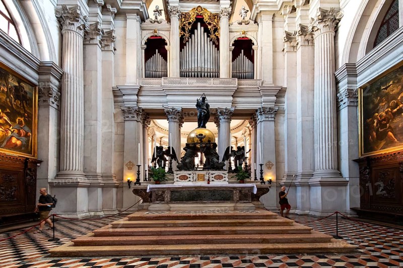 Altar, Chiesa, Church of San Giorgio Maggiore, Venice, Veneto, Italy, Europe